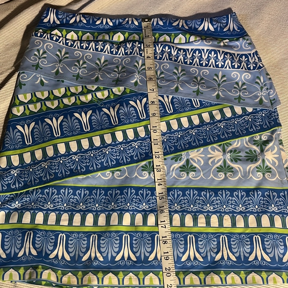 J. Mclaughlin Blue And Green Floral Skirt - image 7